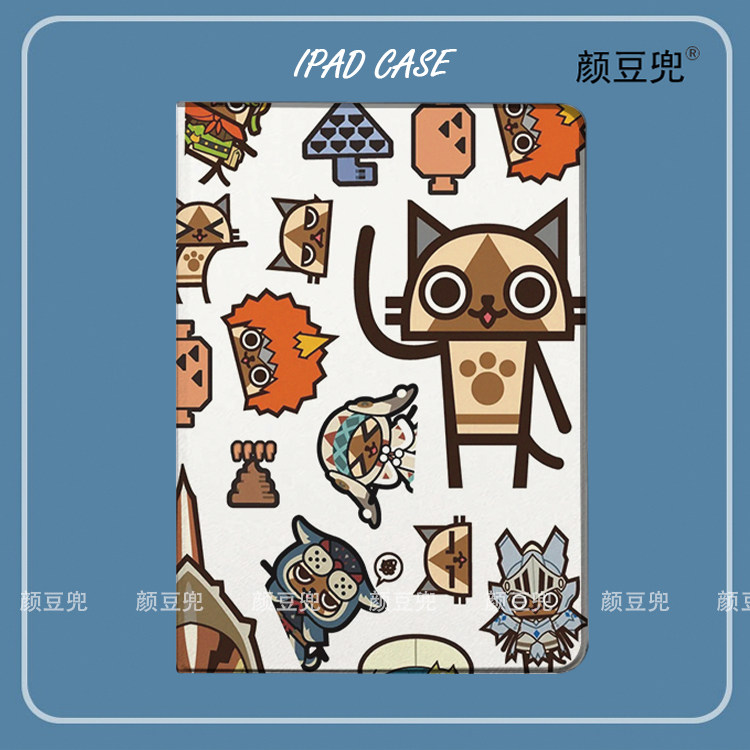 艾露猫 怪物猎人ipad10.2适用于air4 5/6第十代10.9保护套matepad pro11 Air3笔槽mini5/6/7小米6/7 pro皮套