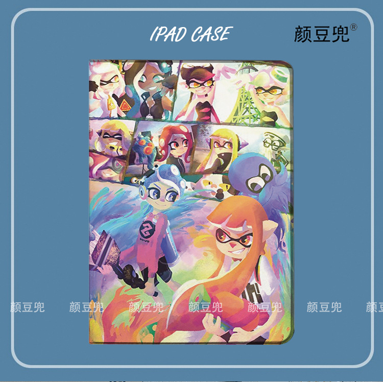 Splatoon喷射战士ipad10.2适用air3/4保护套matep pro11笔槽mini6