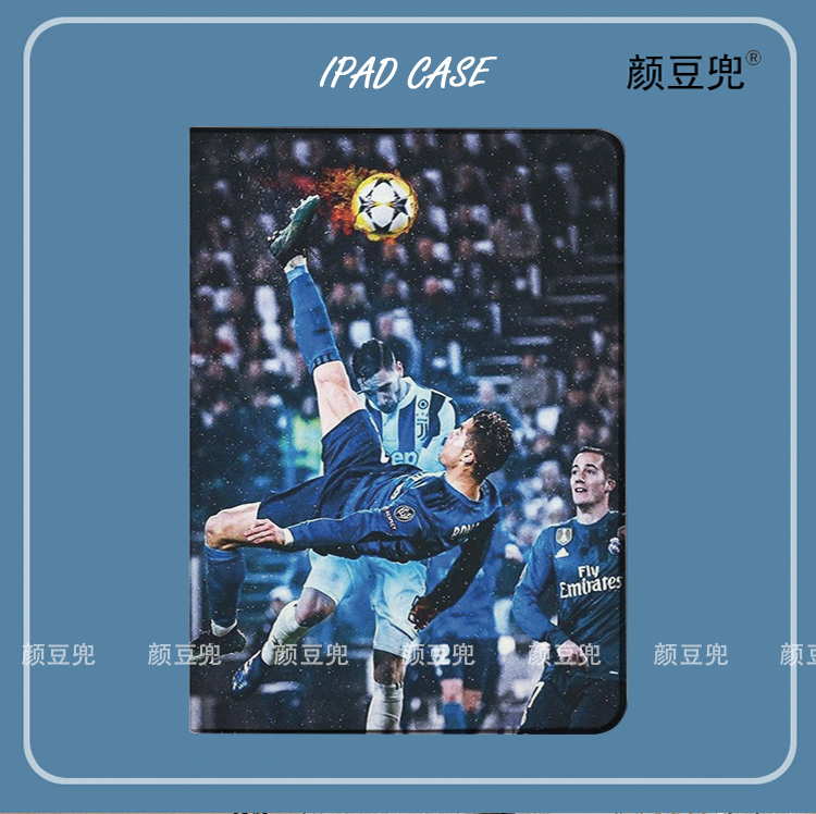 C罗纳尔多CR7足球同款ipad10.2适用于air4/5保护套matepadpro11 Air3笔槽mini5/6小米5/6pro12.9荣耀V8华为M6
