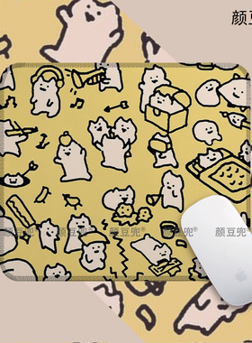 猫咪简笔画 可爱表情 动漫鼠标垫 电竞锁边鼠标垫 硅胶防滑鼠标垫