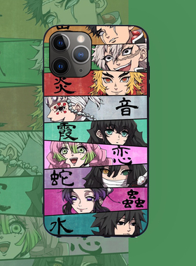 鬼灭之刃虫柱7九柱集结8p适用11PRO苹果XSMAX手机壳mate30华为P40