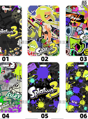 喷射战士Splatoon3乌贼娘饭卡校园卡套 工作证公交地铁卡套硬卡套