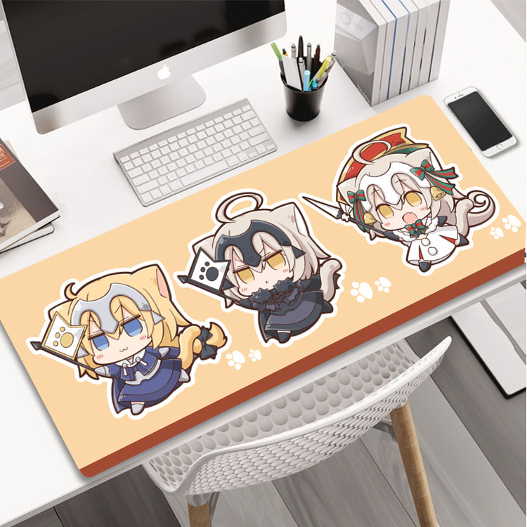 FATE吾王FGO SABER阿尔托莉 黑贞德 鼠标垫大号电竞桌面垫 防滑软