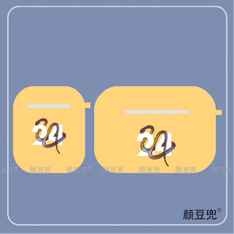 NBA科比24号球衣同款耳机套适用苹果airpods Pro2保护套2/3三代耳机套 硅胶软壳保护套 华为freebuds Pro4i