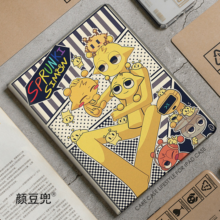 节奏盒子sprunki小黄西蒙ipad10.2适用于air7 5/6第十11代10.9保护套matepad pro11笔槽mini56小米6 7红米SE