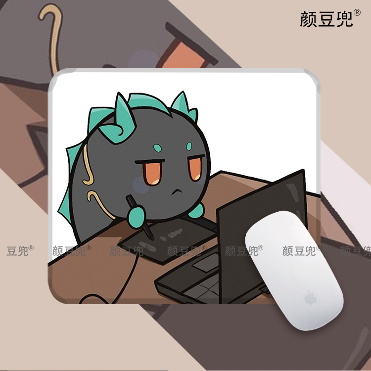明日方舟 打工小龙 鼠标垫 可爱锁边防滑宿舍办公室 电脑桌垫大号