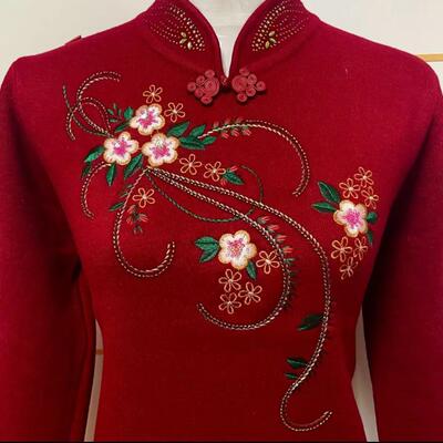 羊毛衫针织保暖中老年人秋冬打底