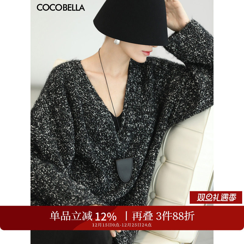 时髦精慵懒通勤熊猫毛衣