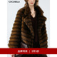 COCOBELLA质感毛绒仿貂绒大衣女环保皮草外套FU3007 3件5折