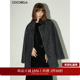 COCOBELLA静奢风花纱加厚羊毛大衣女多穿法夹克毛呢外套WL3020