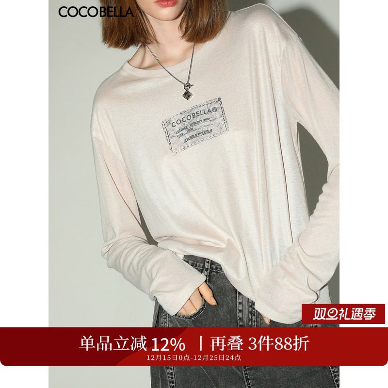 COCOBELLA3D印花长袖T恤