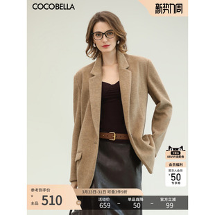 COCOBELLA高智感廓形通勤西装 外套女秋冬休闲呢子上衣SI3221
