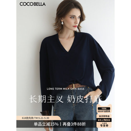 抗静电吸湿发热藏蓝色打底衫
