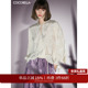COCOBELLA 上衣SR3061 女偏门襟盘扣新中式 100%人丝 暗纹提花衬衫
