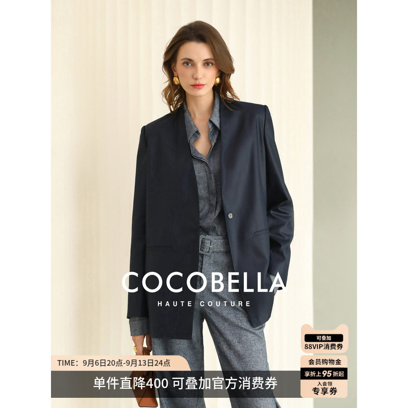 COCOBELLA气质裸领通勤西装图片