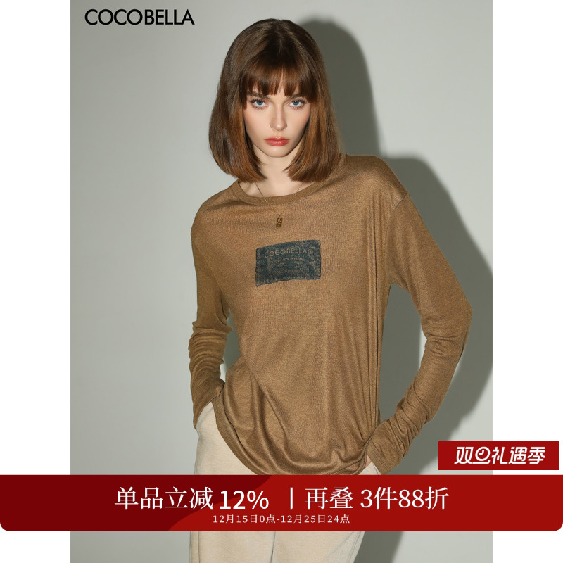 COCOBELLA3D印花长袖T恤