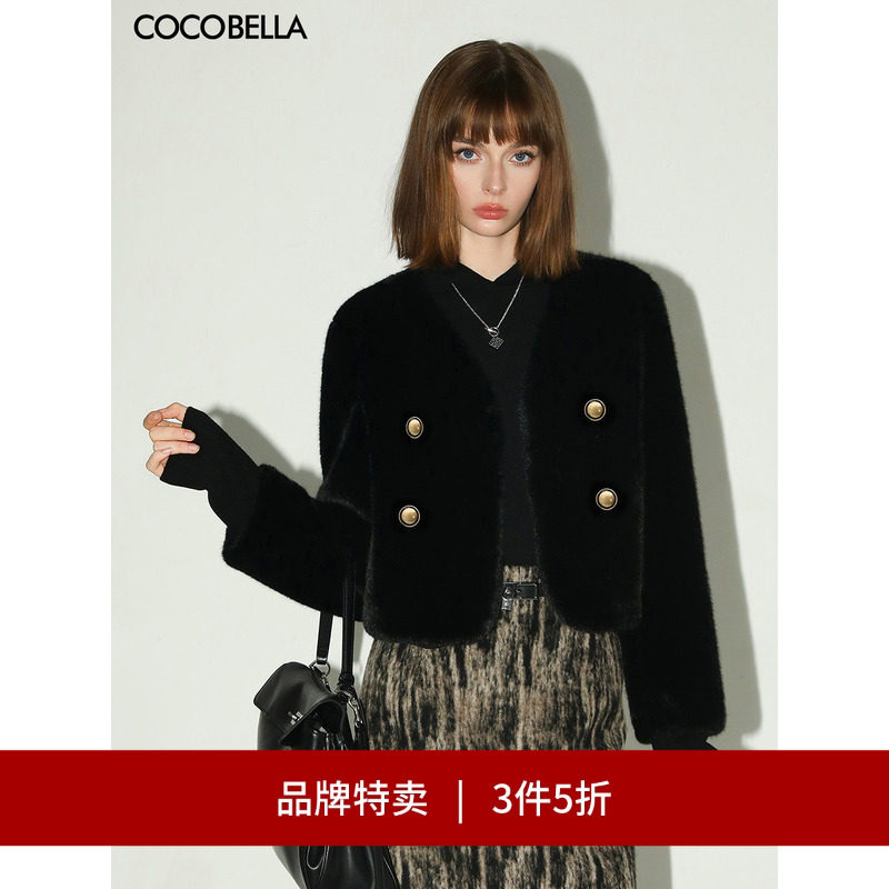 【3件5折】COCOBELLA质感丰盈环保皮草女短款保暖毛绒感外套WL57,女装/女士精品,皮草,淘宝优惠券,粉丝福利购,淘宝优惠卷