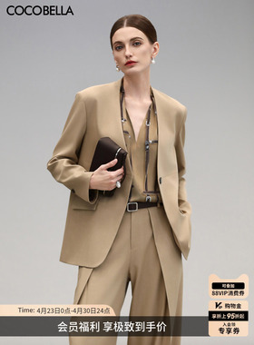 COCOBELLA静奢风高智感正肩西装女极简风商务秋通勤外套SI7030-4