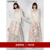 TS0021 打底蕾丝罩衫 3件5折 COCOBELLA精致镂空微透视针织衫