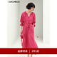 COCOBELLA玫瑰花苞腰绳捏褶衬衫 3件5折 裙夏多巴胺连衣裙FR169