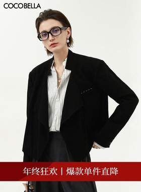 【折扣季】COCOBELLA高智感西装女可脱卸袖撞色假两件外套SI3019