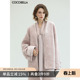 COCOBELLA国风祥云丝绒刺绣棉服外套女年轻新中式 上衣MF3036