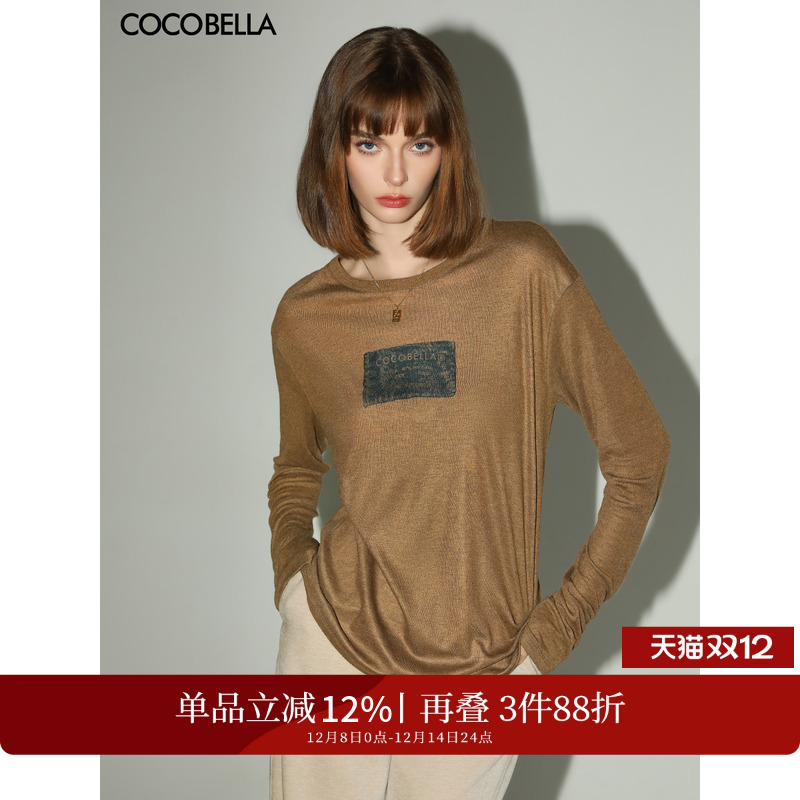 COCOBELLA3D印花长袖T恤