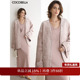 COCOBELLA国风祥云丝绒刺绣棉服外套女年轻新中式 裸领上衣MF3036