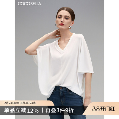 COCOBELLA微透视蝙蝠袖T恤