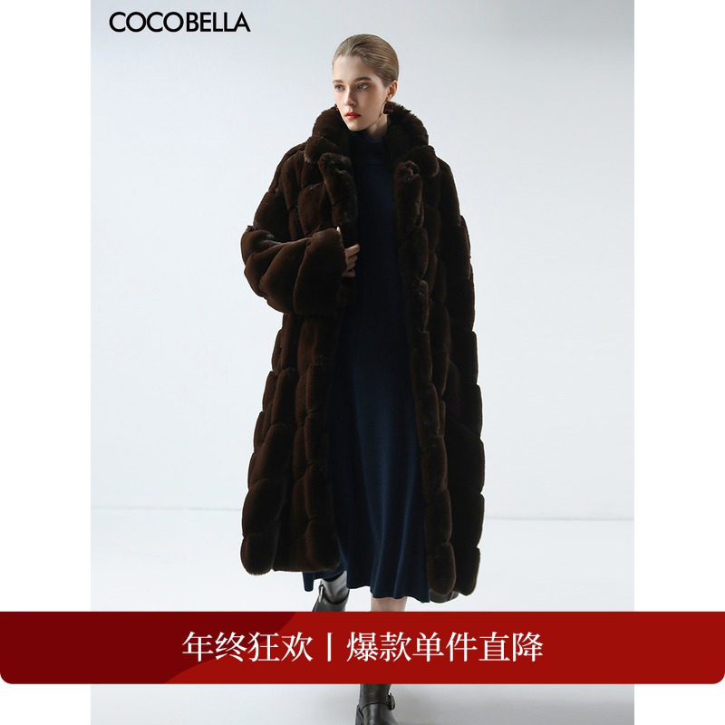 COCOBELLA丰盈环保长款皮草外套