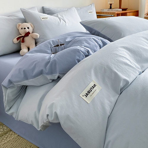 纯棉水洗棉被套单件全棉