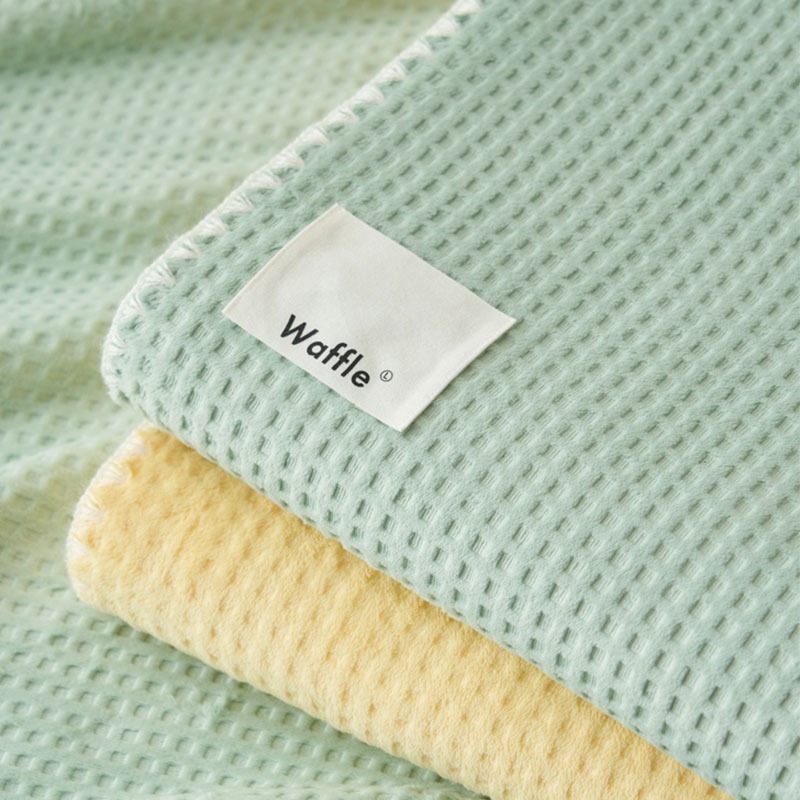 华夫格双面绒毯子四季通用