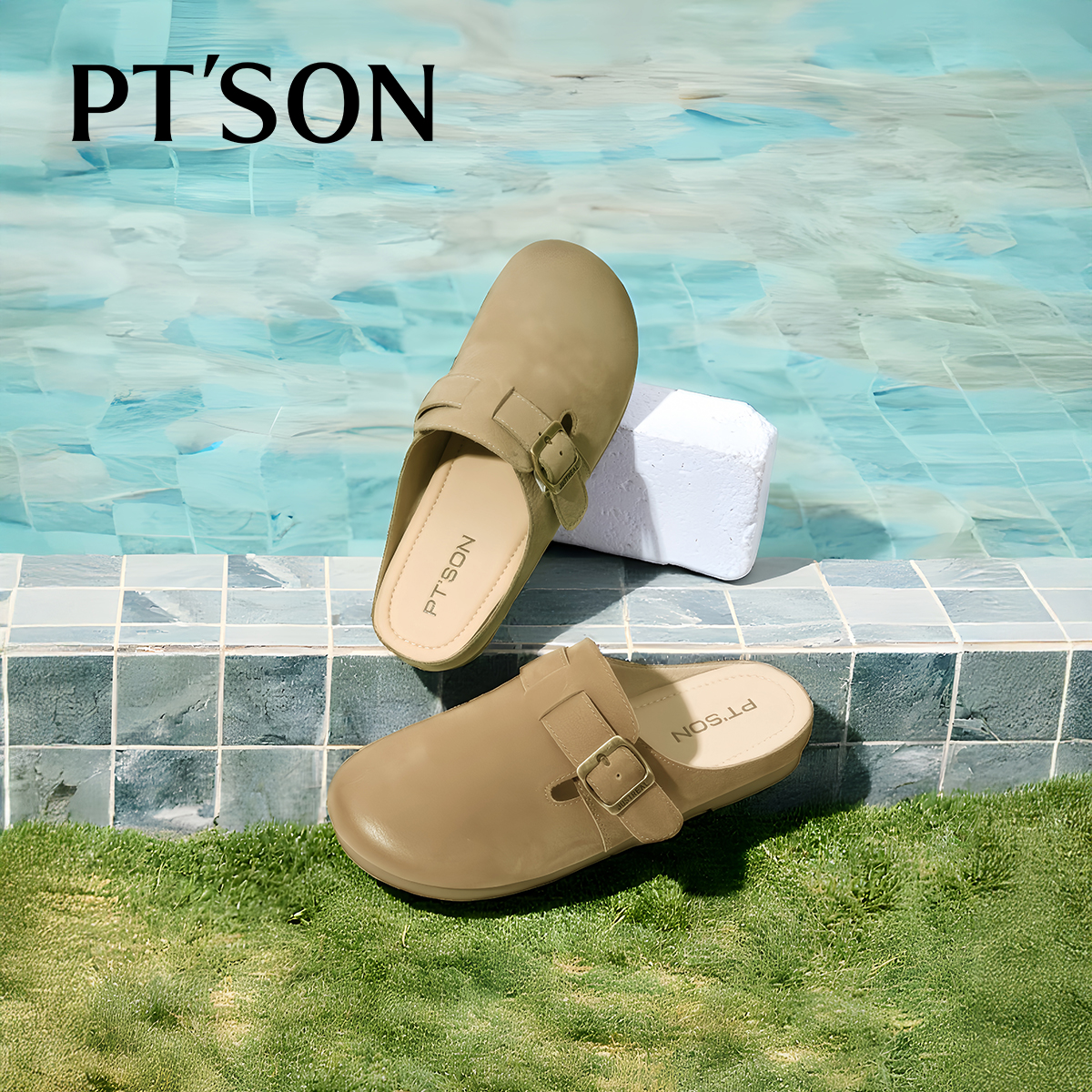 百田森一脚蹬休闲勃肯半拖