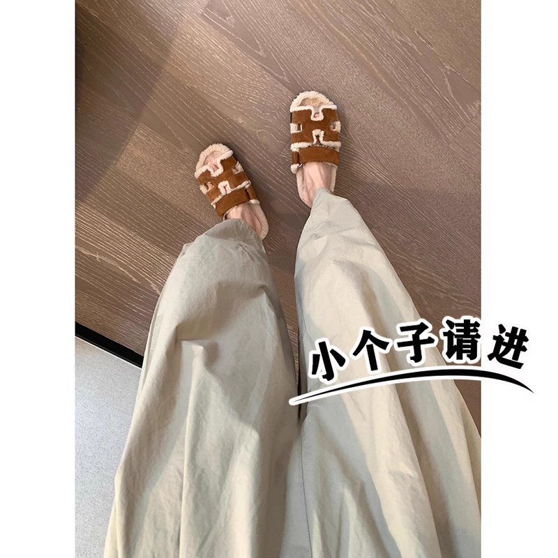 瘦小个子150七分日系哈伦裤女夏季薄款宽松阔腿高腰休闲萝卜裤xxs