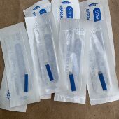 手工蓝皮18针绣眉飘眉打雾针 纹绣正品 中国蓝针片 线条手工针片