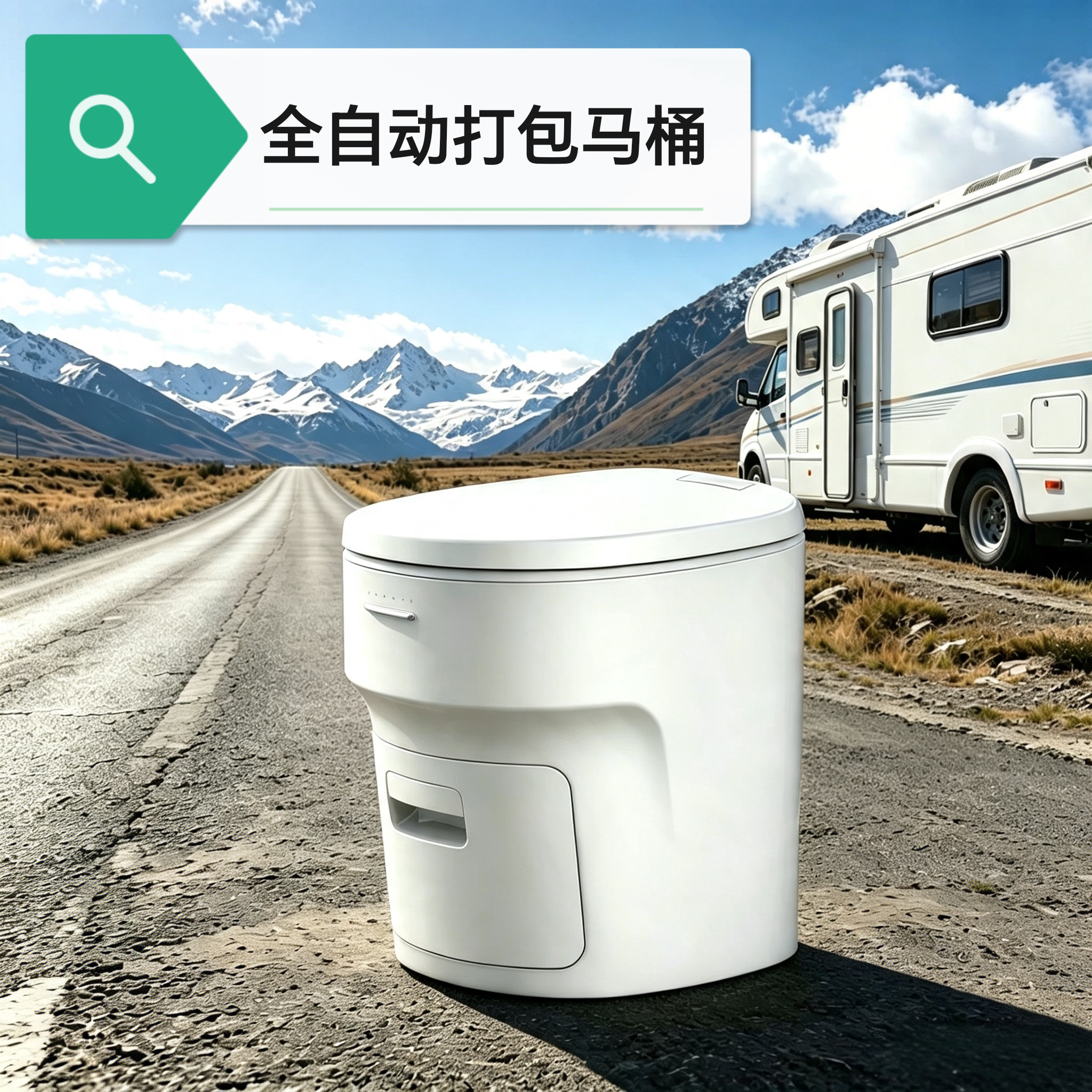 ［通用款免安装］房车全自动打包车载折叠马桶