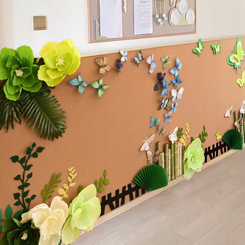 幼儿园纸花蝴蝶荷花荷叶环创材料