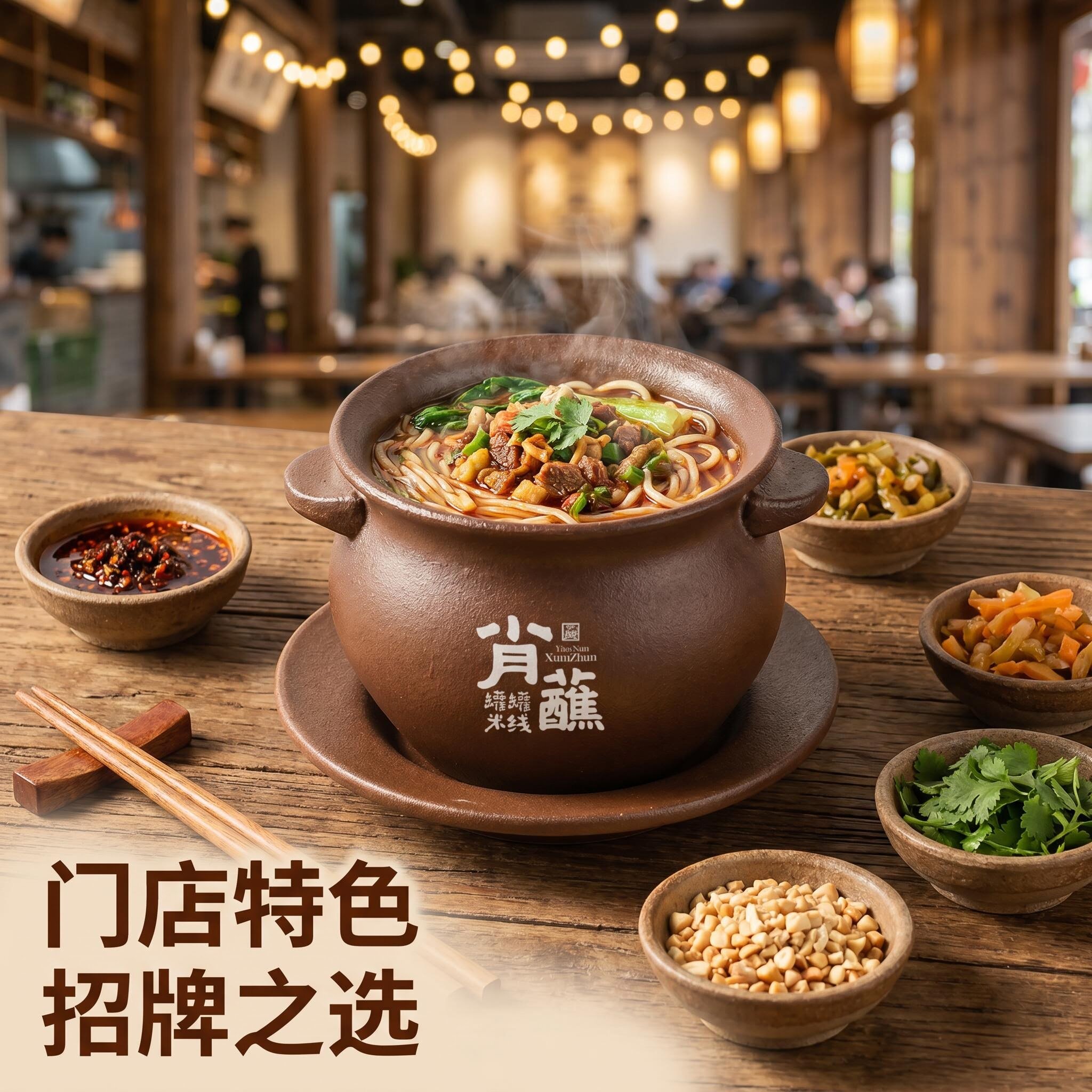 云南肖蘸罐罐米线土豆粉土陶复古无釉砂锅耐高温商用干烧不裂沙锅