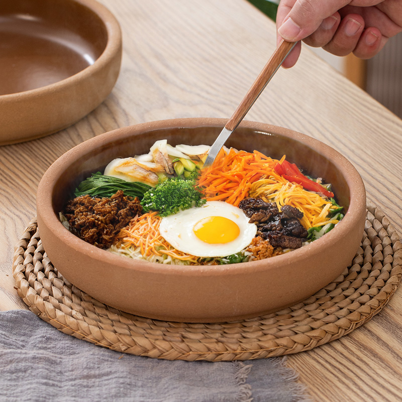 土陶米村拌饭芝士年糕鸡香辣鱿鱼石板鸡蛋专用韩国鸡蛋羹酱汤石锅