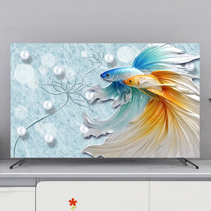 电视机罩防尘罩套50寸挂式电视机防尘布盖布55英寸65家用液晶新款