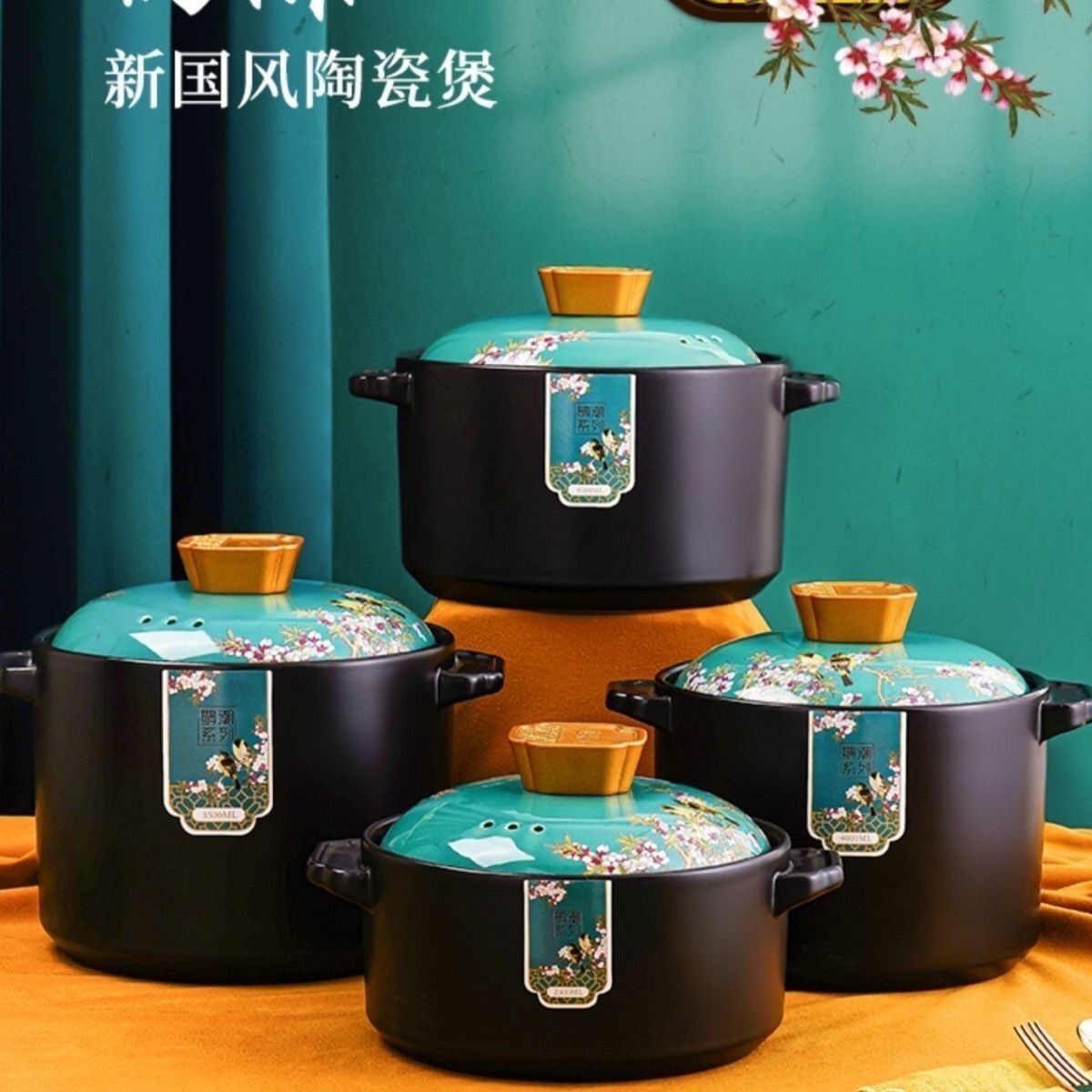 厨夫人陶瓷砂锅炖锅家用明火耐高温煲汤锅沙锅石锅汤锅老式煲药膳
