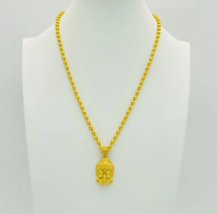 精工卡4珠珠配佛头项链 铜合金项链