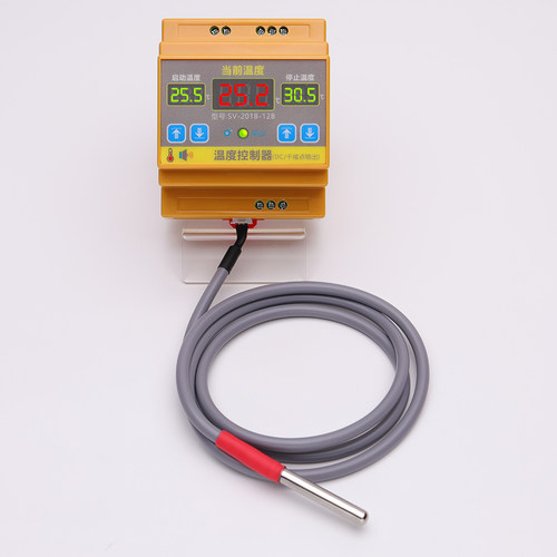 西法电子 智能温度控制器DC12-24V干接点输出 导轨式SV-201B-12B