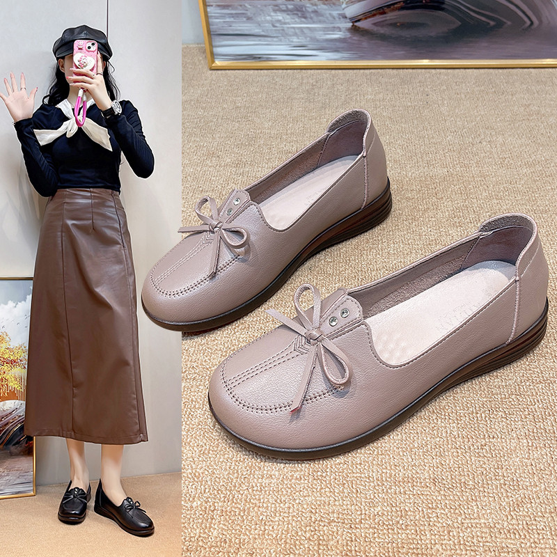 爆款一脚蹬豆豆鞋女女2026春季新款妈妈鞋女时尚百搭软底休闲鞋女,女鞋,乐福鞋（豆豆鞋）,淘宝优惠券,粉丝福利购,淘宝优惠卷