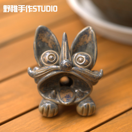 云南非遗瓦猫丽江手工非遗陶瓷创意摆件茶台装饰民族特色伴手礼