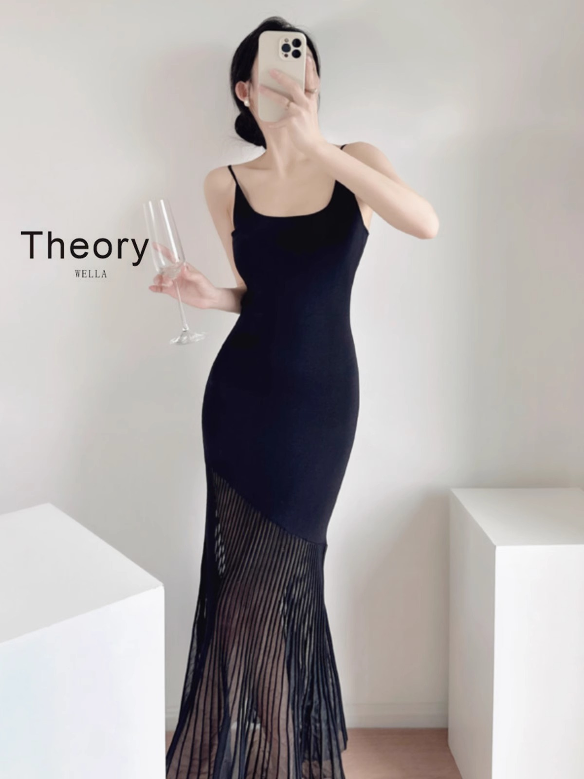 T.heorywella接针织连衣裙女
