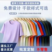 批发定制印班服团体服 T恤定制工作服团建polo衫 夏季 纯棉圆领短袖