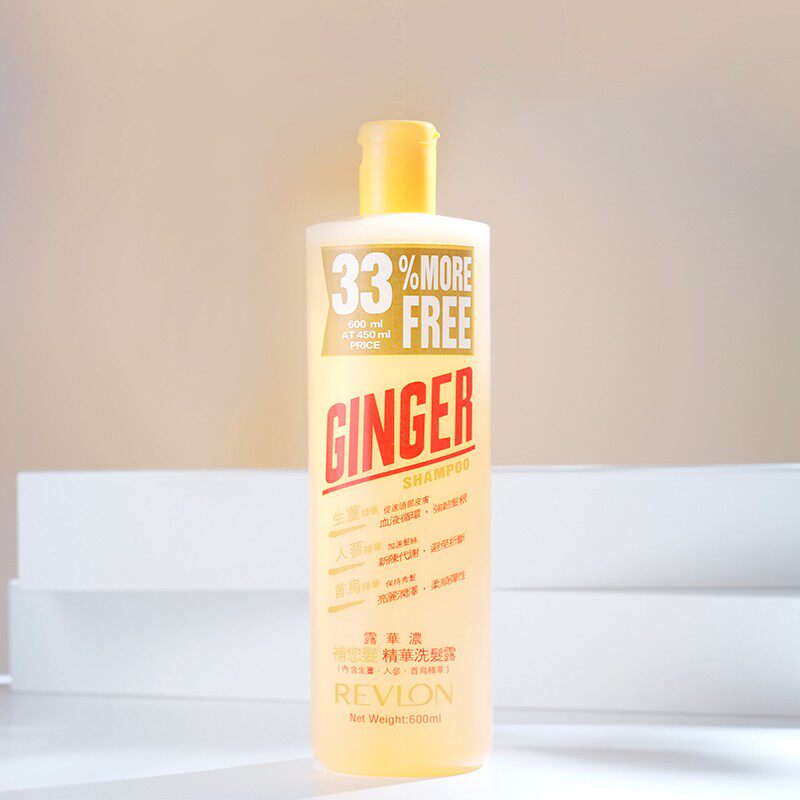 现货Revlon露华浓生姜洗发水护发素600ml菲丝FLEX系列洗发水 - 实物图
