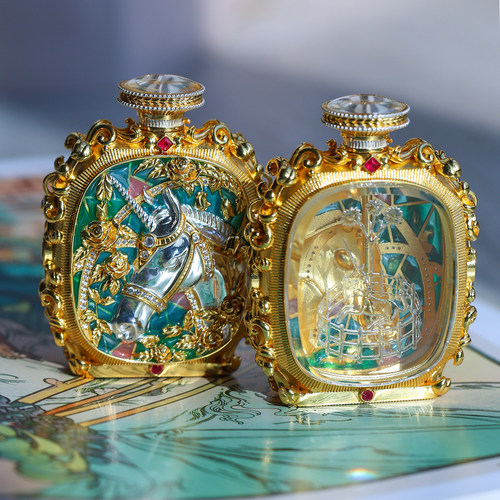 和合大仙人 原创自制S925银镶古董玻璃 随身香氛瓶项链斜挎身体链