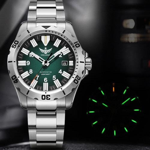 正品防水瑞士氚气夜光男士腕表